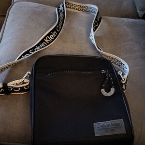 Calvin Klein Black Crossbody Bag with Logo Strap